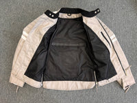 Fight Club Mayhem Grey and White Textile Jacket Custom - 