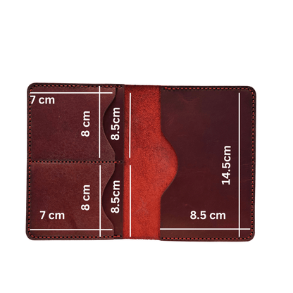 Full Grain Leather Passport Holder - RFID Blocking Slim Travel Wallet - 