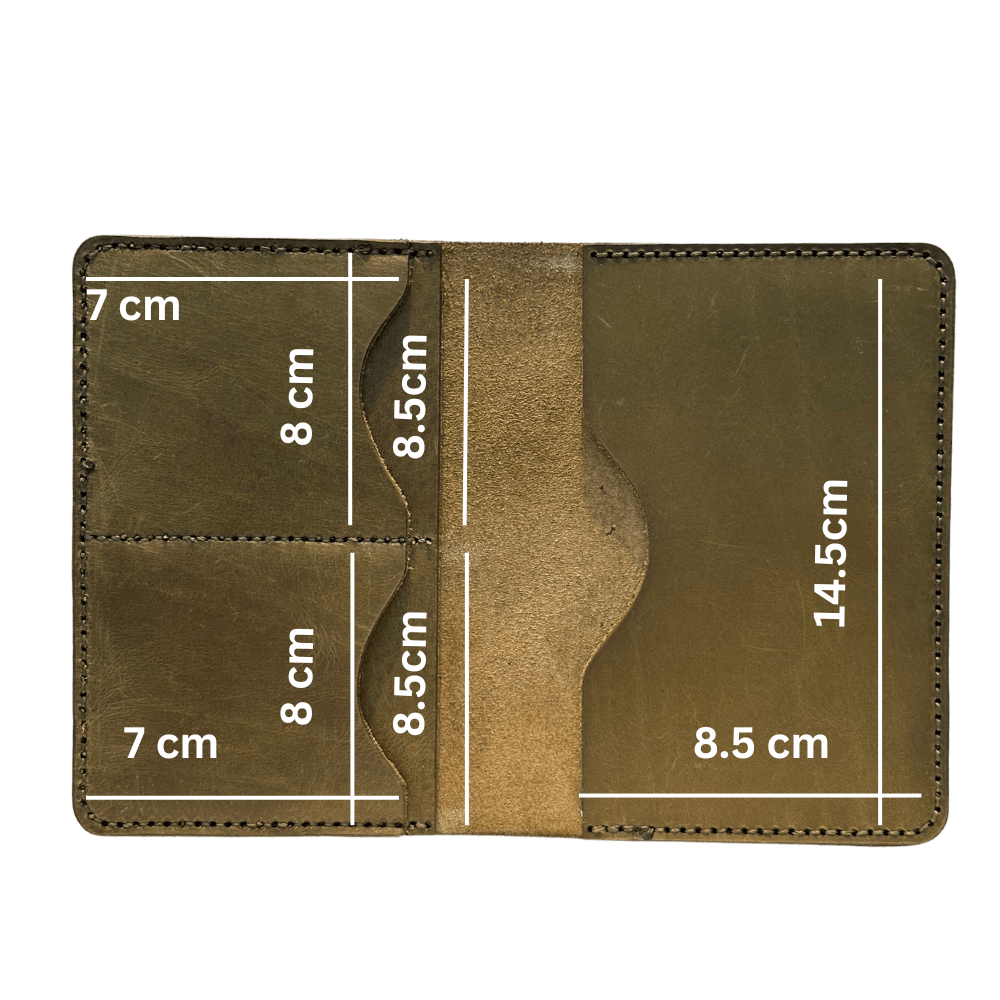 Full Grain Leather Passport Holder - RFID Blocking Slim Travel Wallet - 