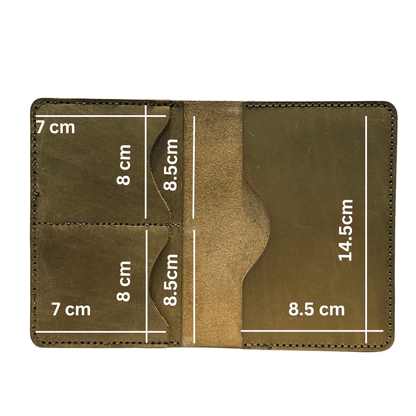 Full Grain Leather Passport Holder - RFID Blocking Slim Travel Wallet - 