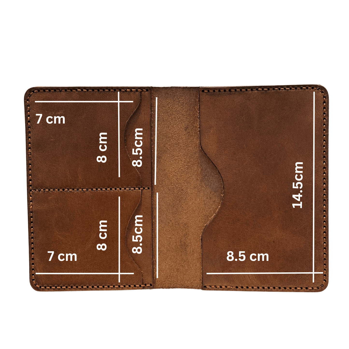 full grain leather passport holder - rfid blocking slim travel wallet - 