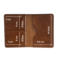 Full Grain Leather Passport Holder - RFID Blocking Slim Travel Wallet - 
