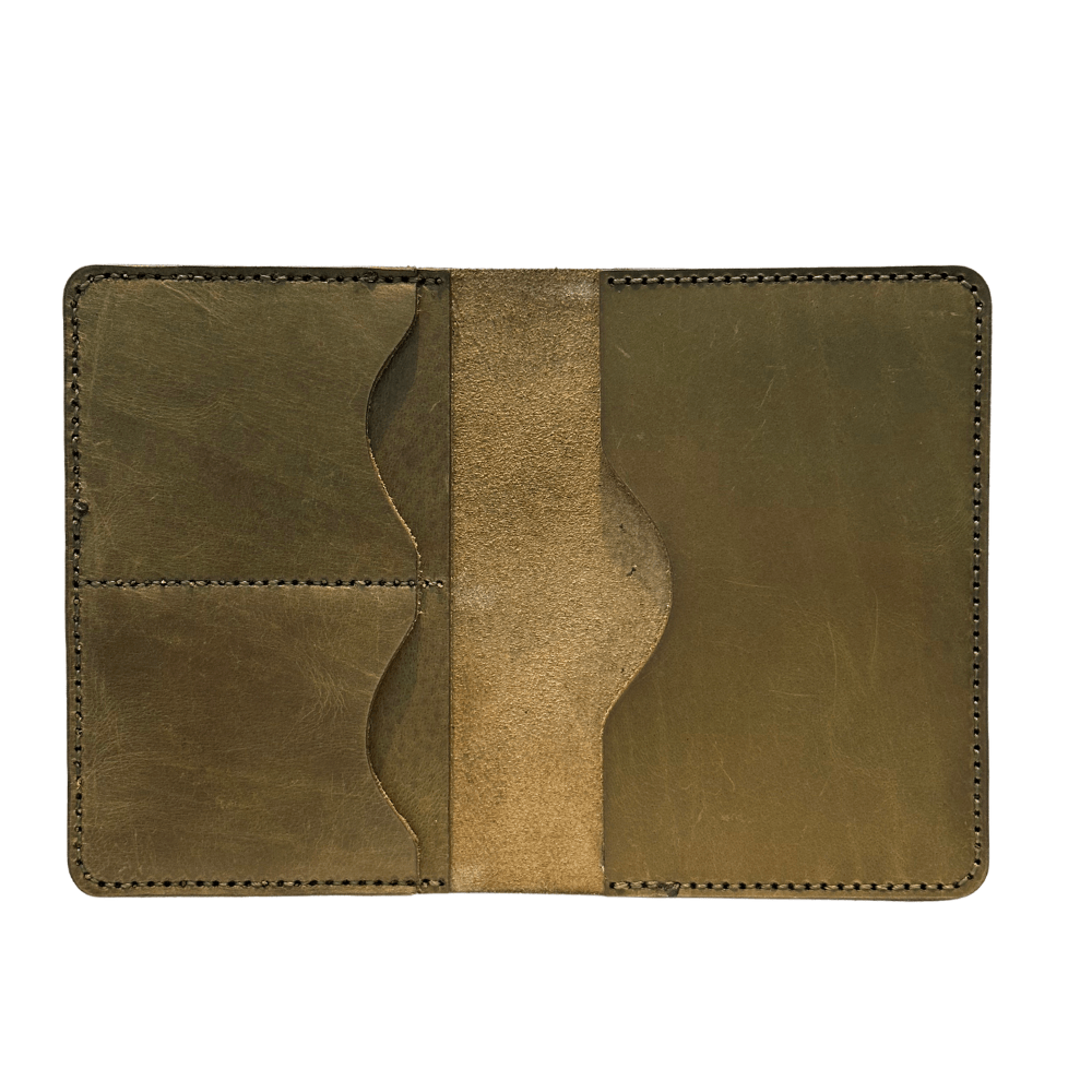 full grain leather passport holder - rfid blocking slim travel wallet - 
