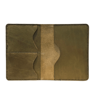 Full Grain Leather Passport Holder - RFID Blocking Slim Travel Wallet - 