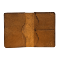Full Grain Leather Passport Holder - RFID Blocking Slim Travel Wallet - 