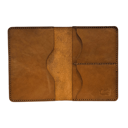 Full Grain Leather Passport Holder - RFID Blocking Slim Travel Wallet - 