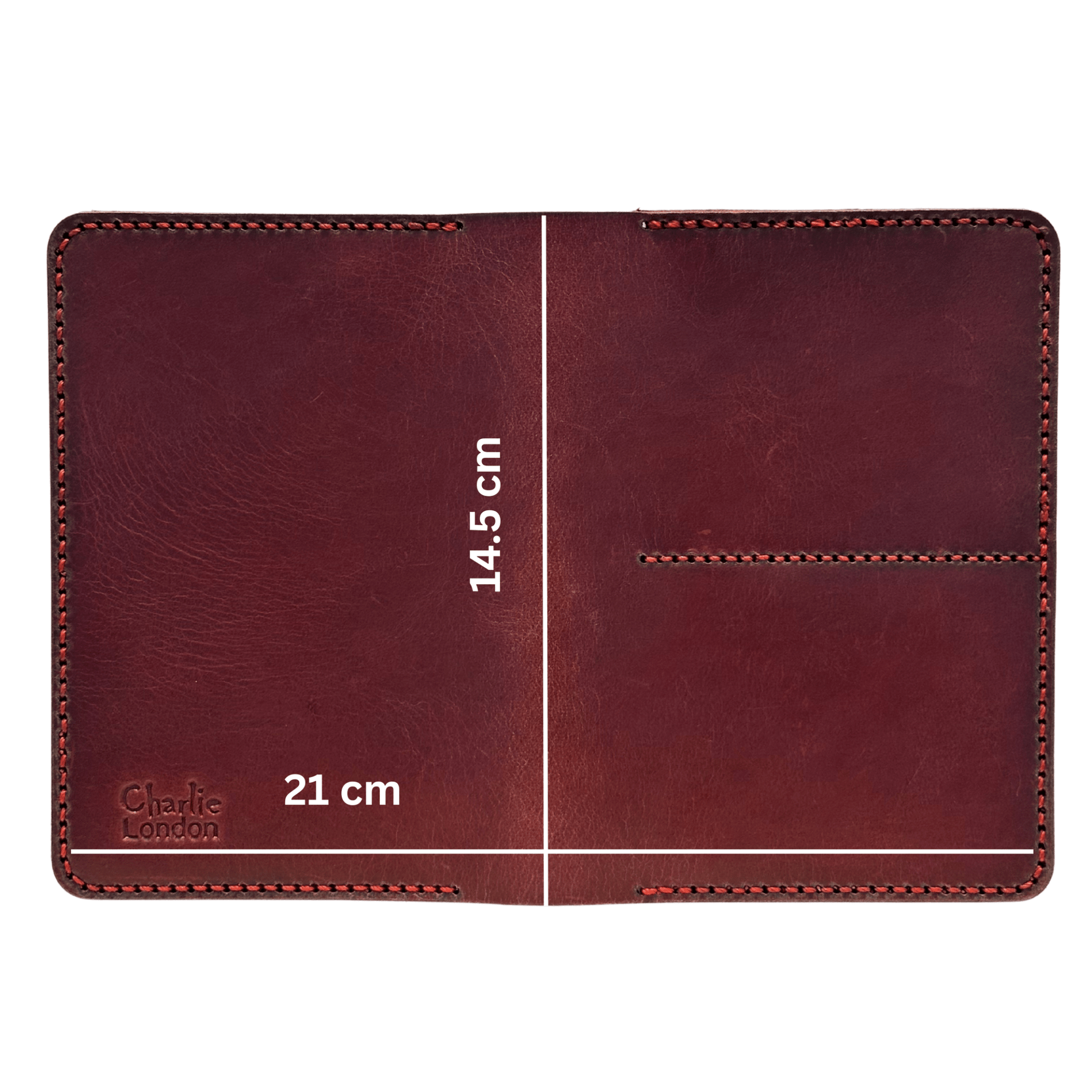 Full Grain Leather Passport Holder - RFID Blocking Slim Travel Wallet - 
