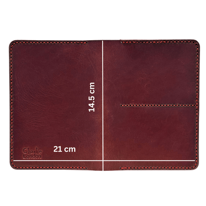 Full Grain Leather Passport Holder - RFID Blocking Slim Travel Wallet - 