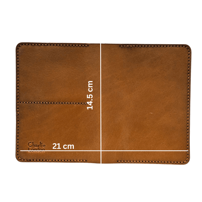 Full Grain Leather Passport Holder - RFID Blocking Slim Travel Wallet - 