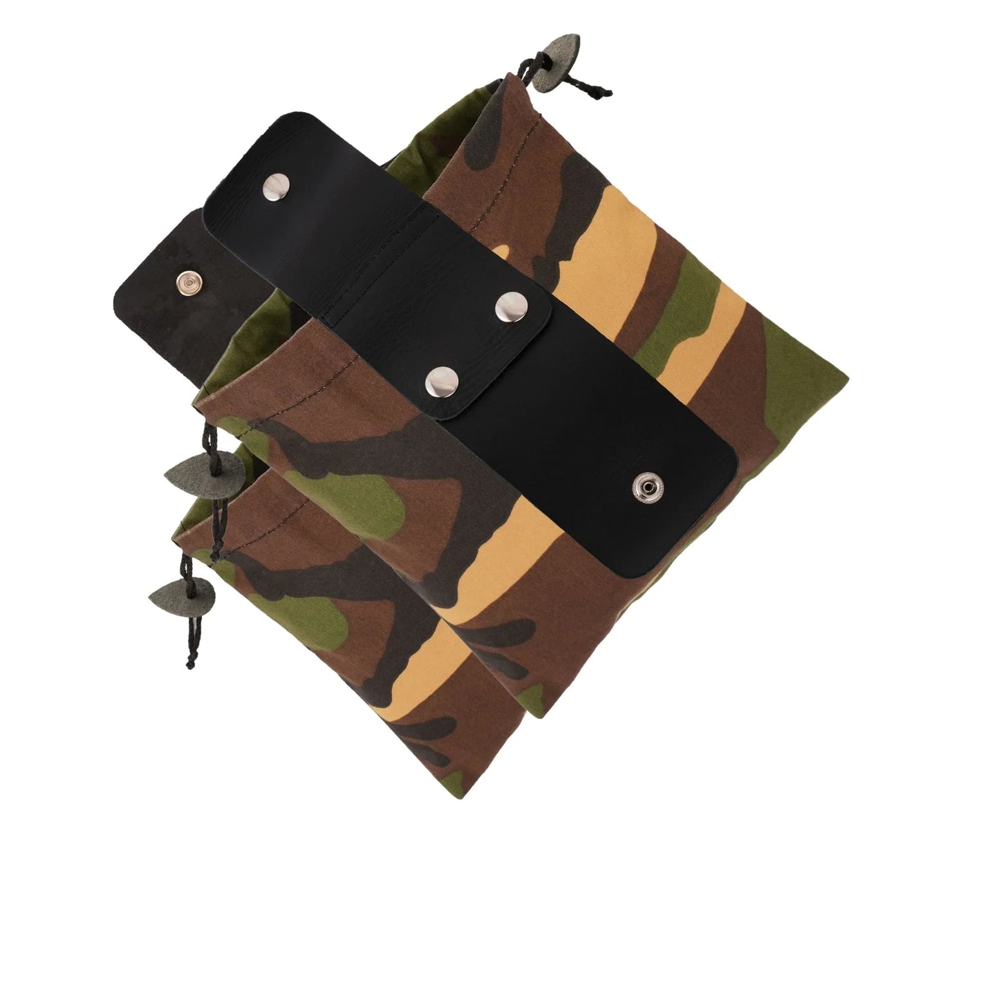gallanto collapsible leather foraging pouch – multi - purpose waist bag for hiking - camping & outdoor adventures - 