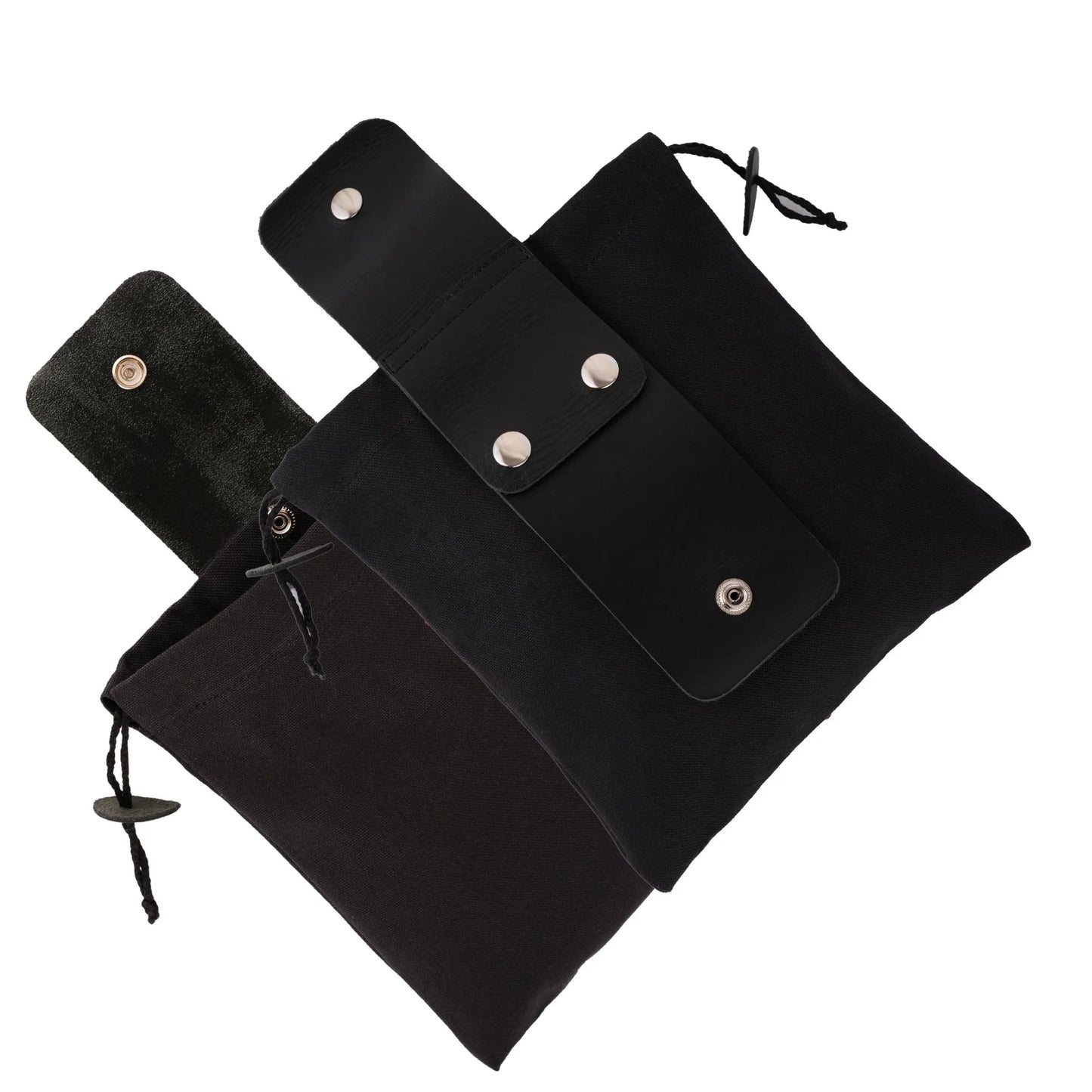 gallanto collapsible leather foraging pouch – multi - purpose waist bag for hiking - camping & outdoor adventures - 