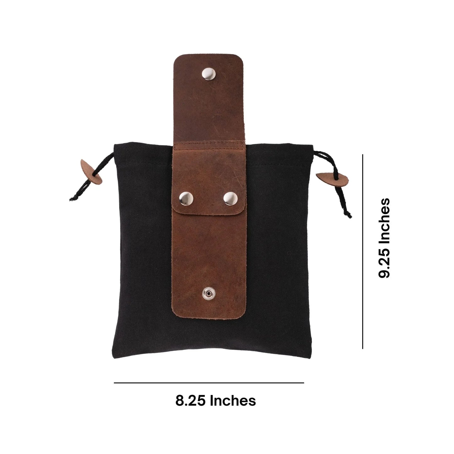 gallanto collapsible leather foraging pouch – multi - purpose waist bag for hiking - camping & outdoor adventures - 