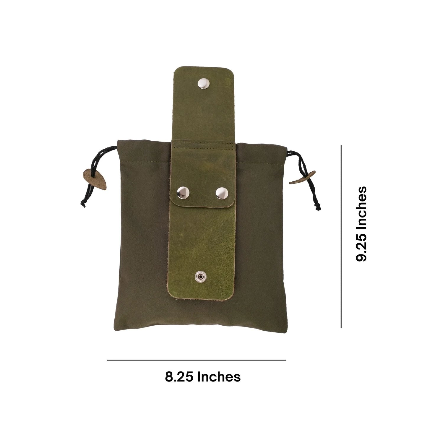 gallanto collapsible leather foraging pouch – multi - purpose waist bag for hiking - camping & outdoor adventures - 
