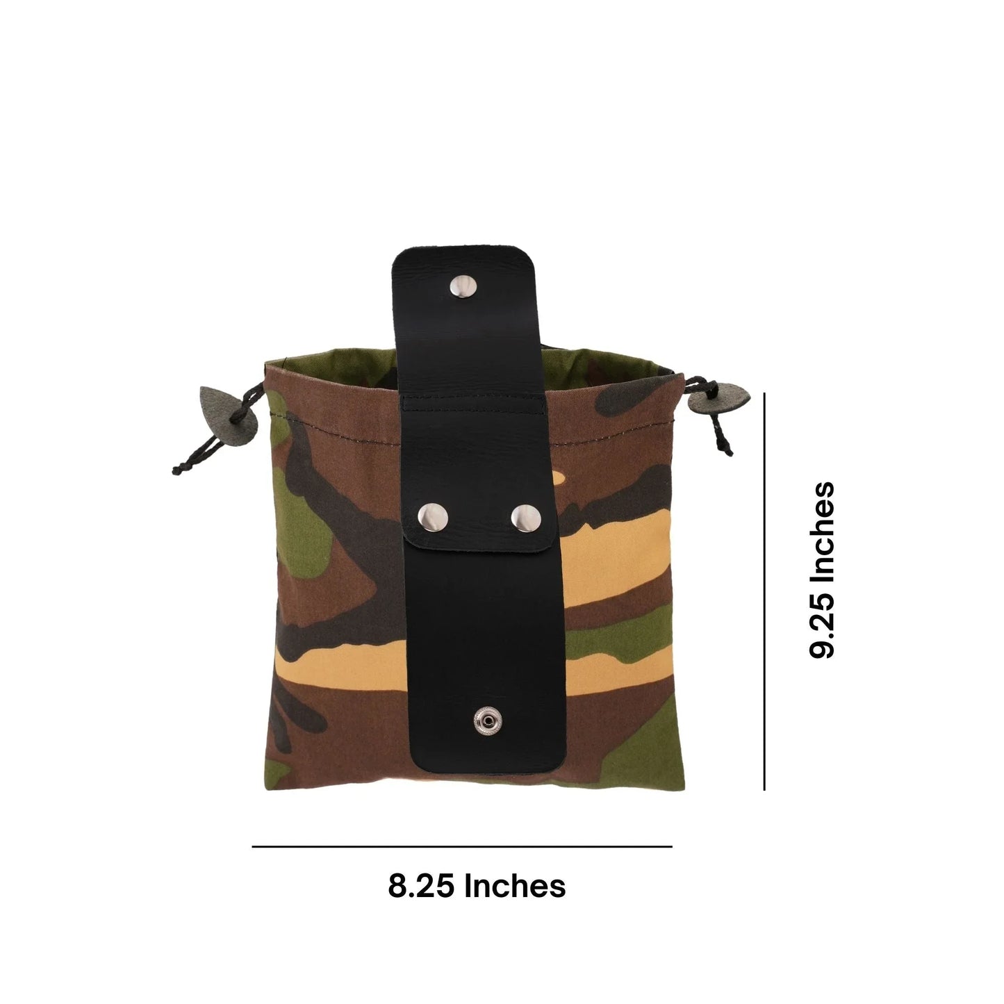 gallanto collapsible leather foraging pouch – multi - purpose waist bag for hiking - camping & outdoor adventures - 