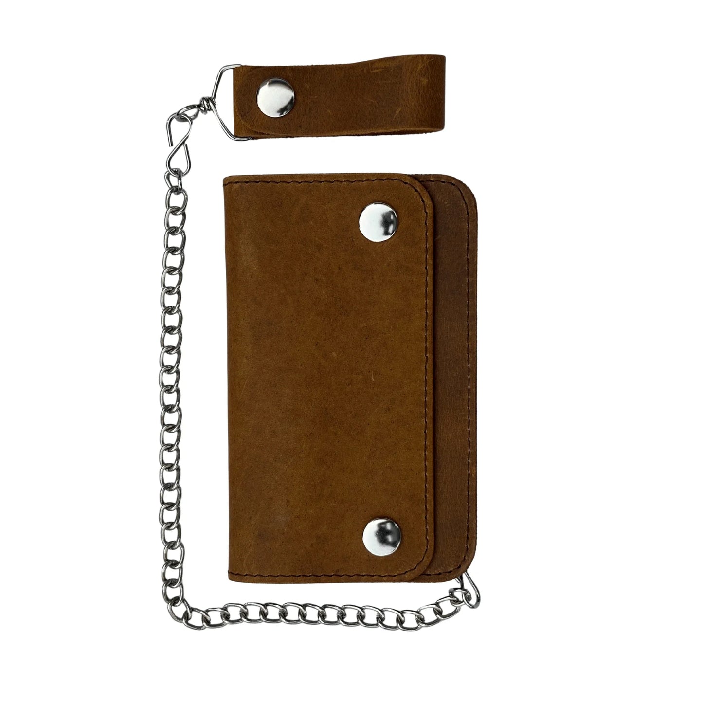 gallanto men’s leather biker wallet – chain wallet – bifold design – available in 6" and 7" sizes - 