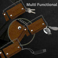 Gallanto Men’s Leather Biker Wallet – Chain Wallet – Bifold Design – Available in 6