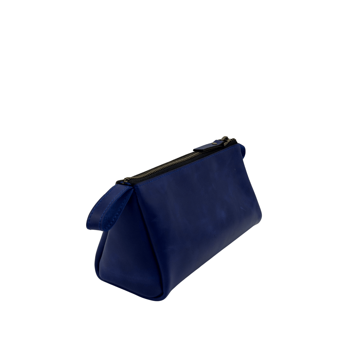 Genuine Leather Makeup Bag - Small Travel Cosmetic Pouch - 