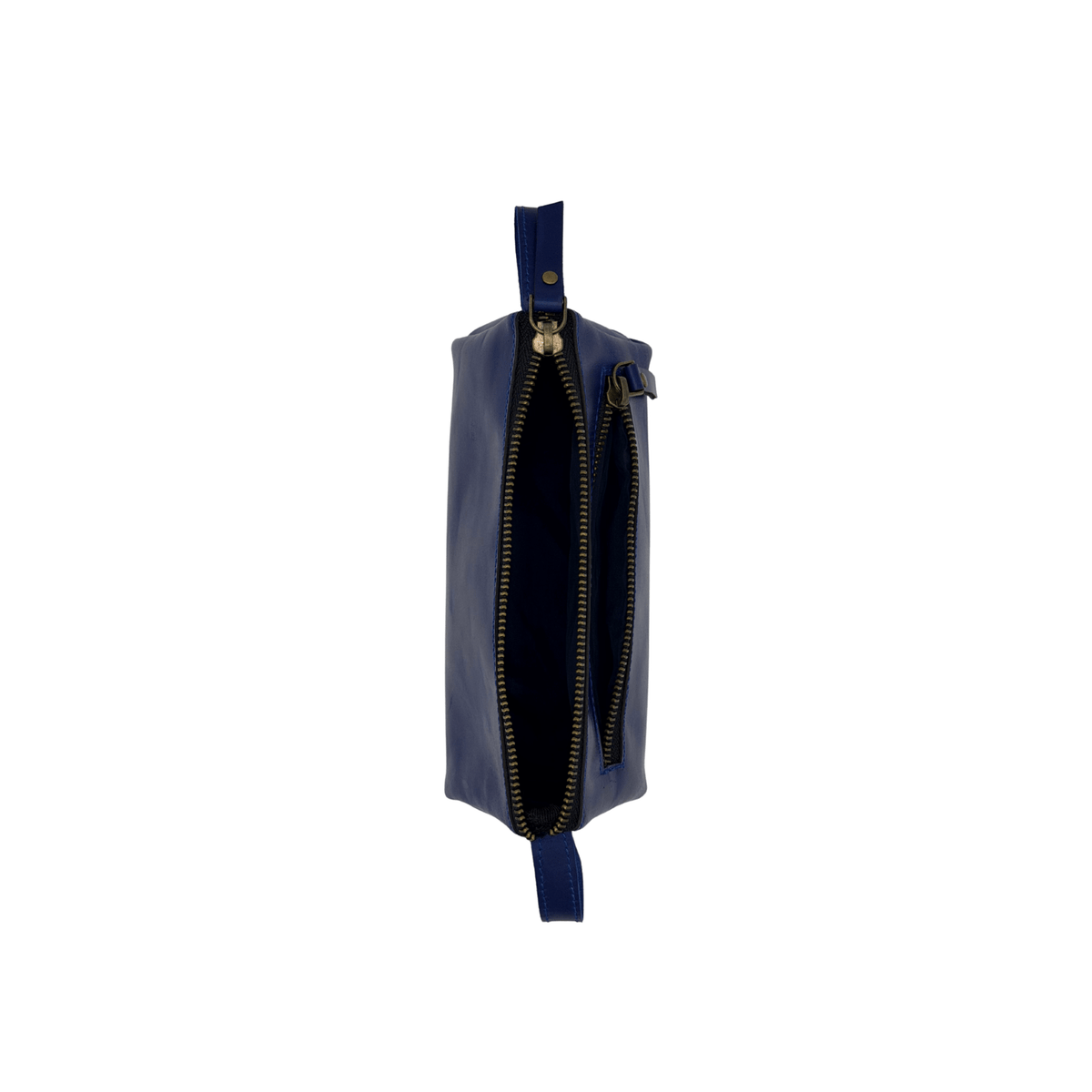 Genuine Leather Makeup Bag - Small Travel Cosmetic Pouch - 