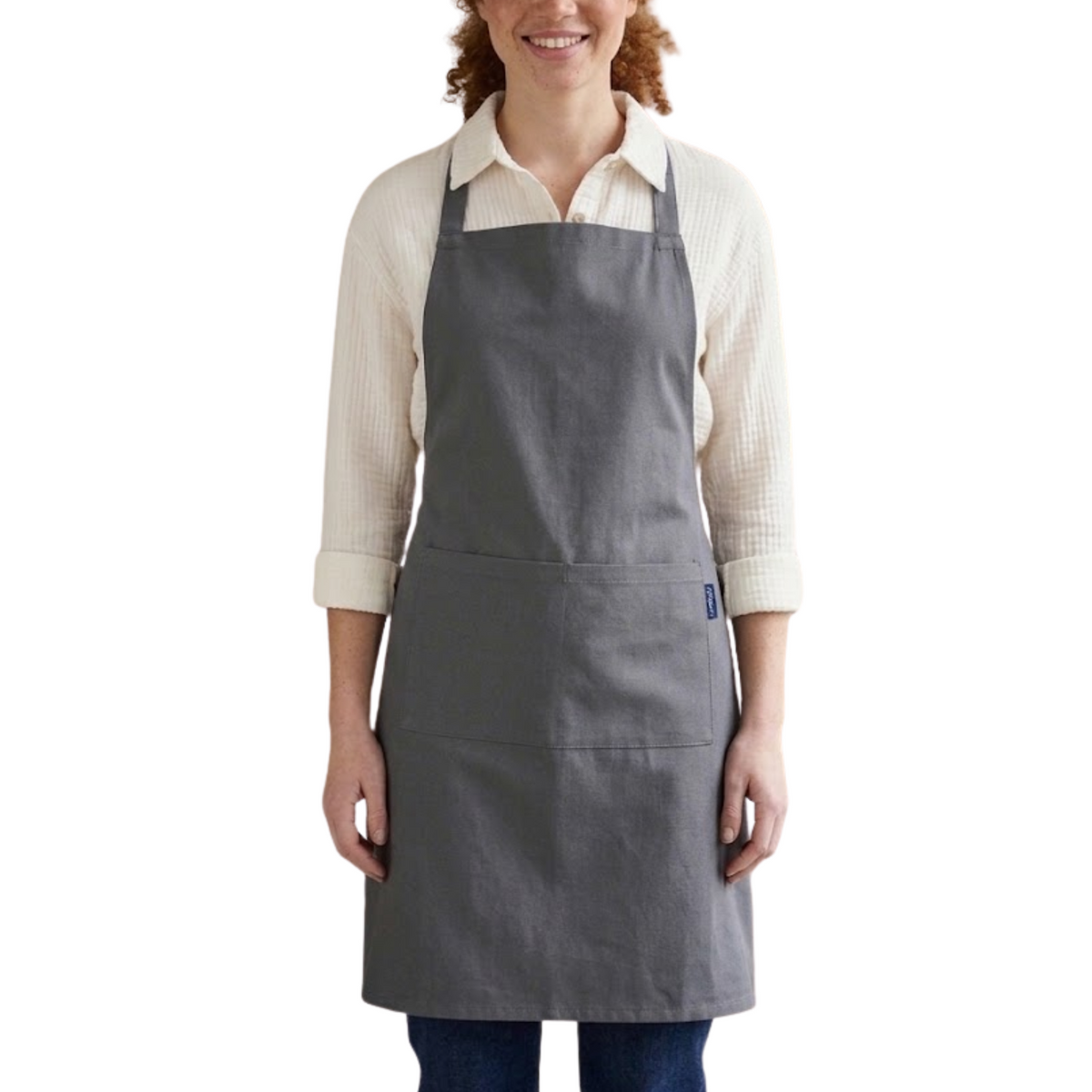Unisex Heavy-Duty Cotton Twill Apron – Adjustable Fit with Large Front Pocket