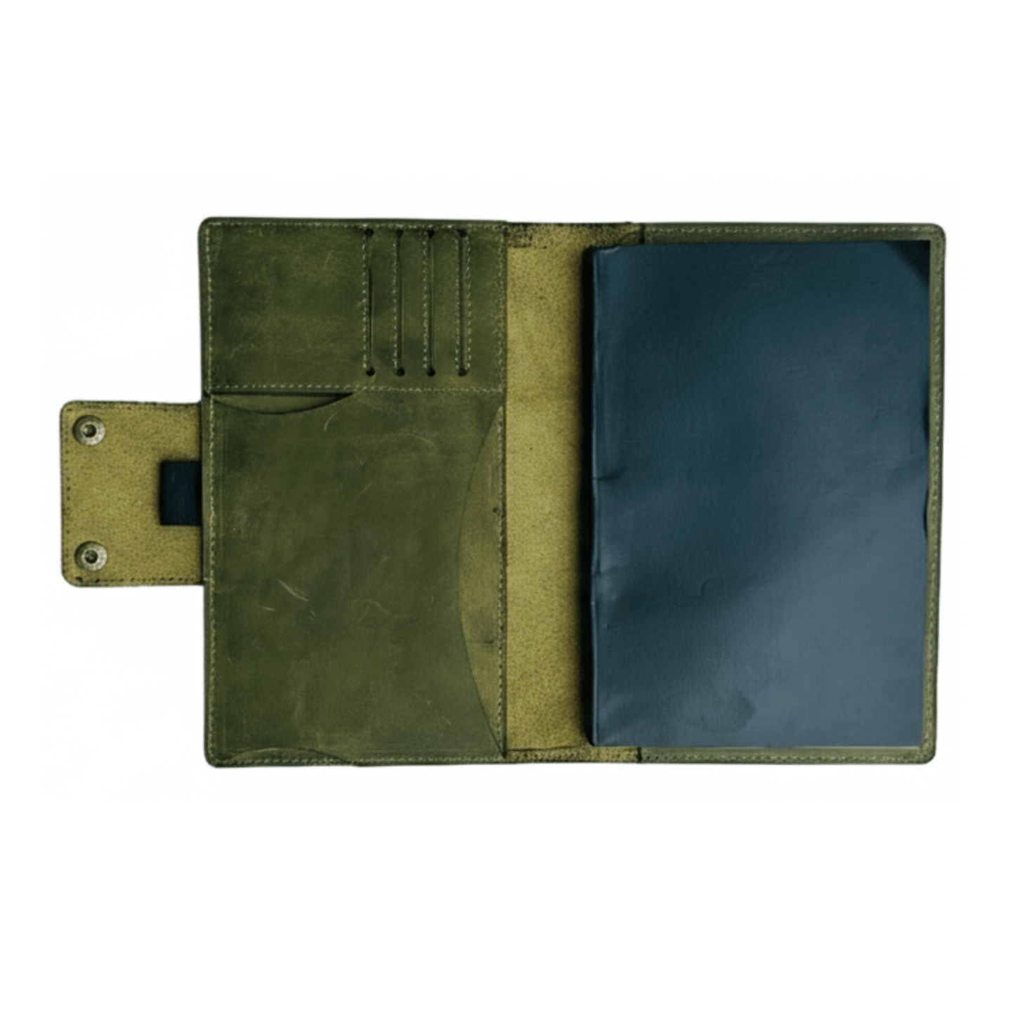 handcrafted leather a5 journal cover & refillable notebook - 