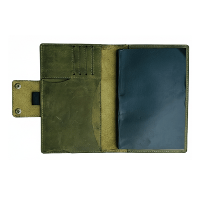 Handcrafted Leather A5 Journal Cover & Refillable Notebook - 