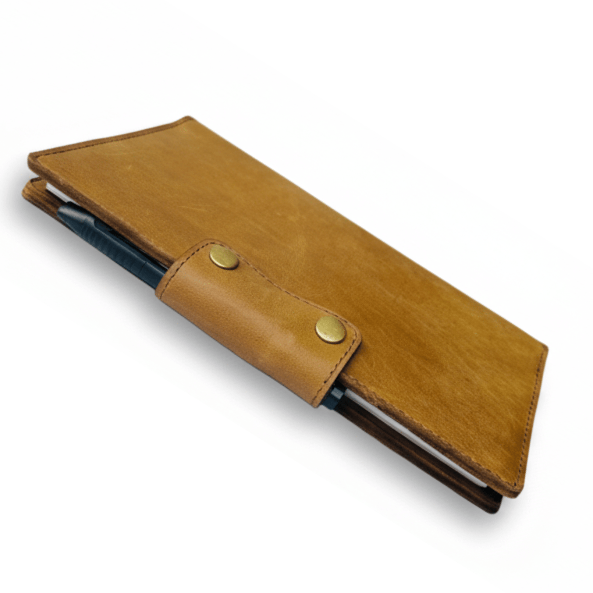 Handcrafted Leather A5 Journal Cover & Refillable Notebook - 