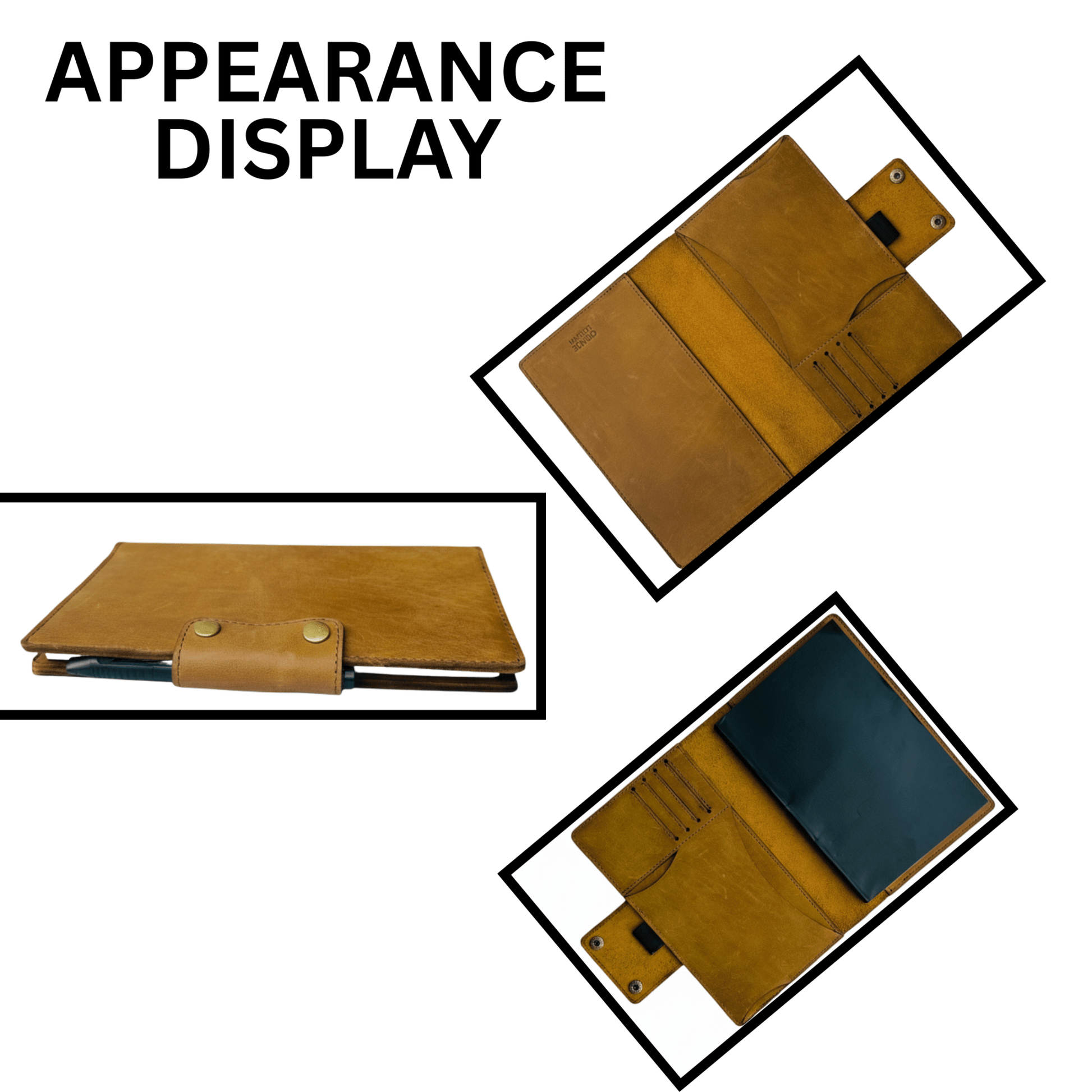 Handcrafted Leather A5 Journal Cover & Refillable Notebook - 