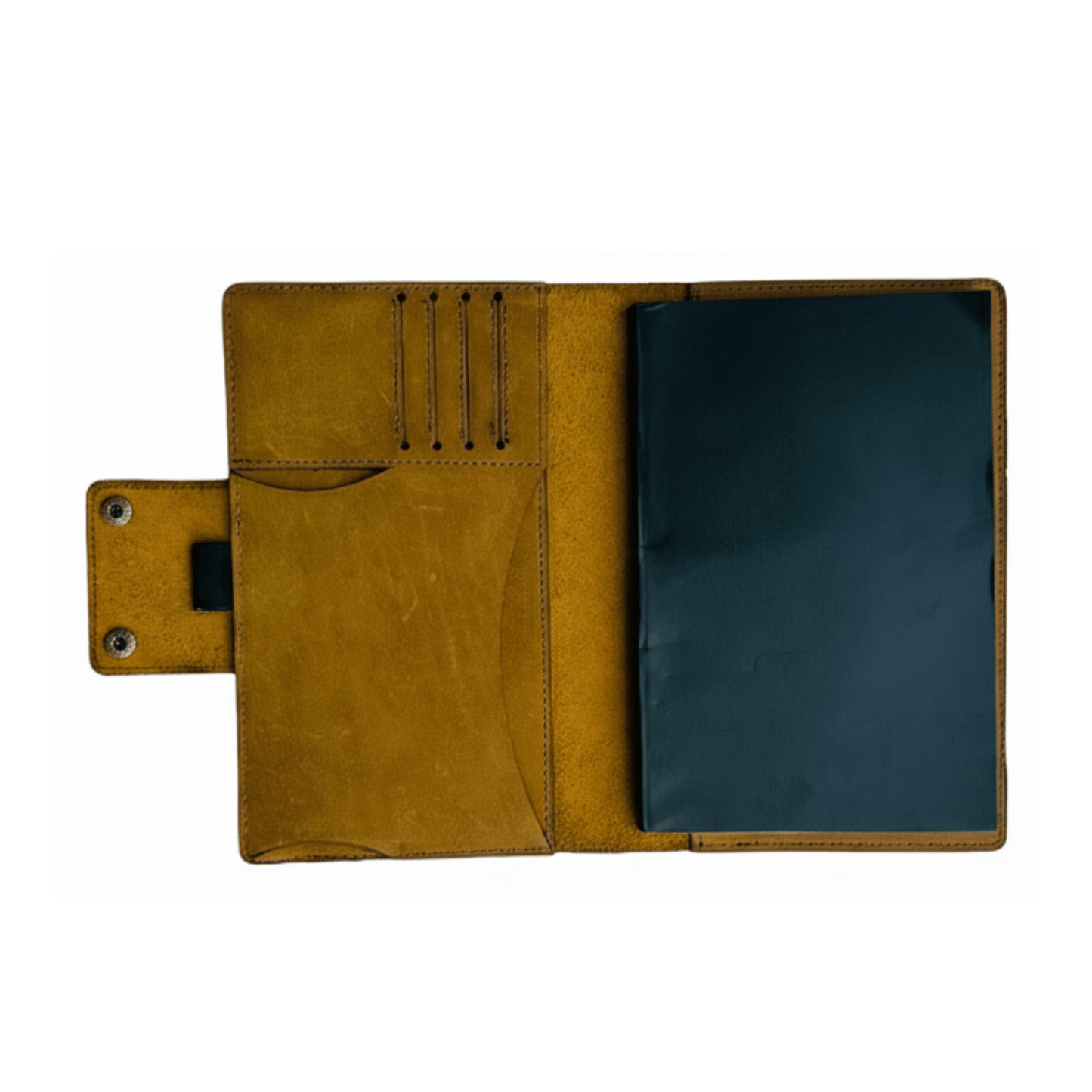 handcrafted leather a5 journal cover & refillable notebook - 