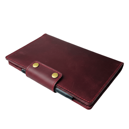 Handcrafted Leather A5 Journal Cover & Refillable Notebook - 