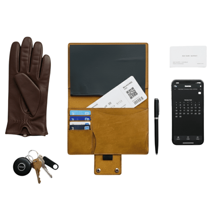 Handcrafted Leather A5 Journal Cover & Refillable Notebook - 