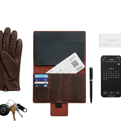 Handcrafted Leather A5 Journal Cover & Refillable Notebook - 