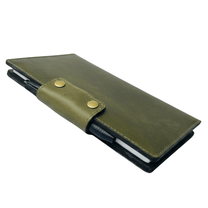 Handcrafted Leather A5 Journal Cover & Refillable Notebook - 
