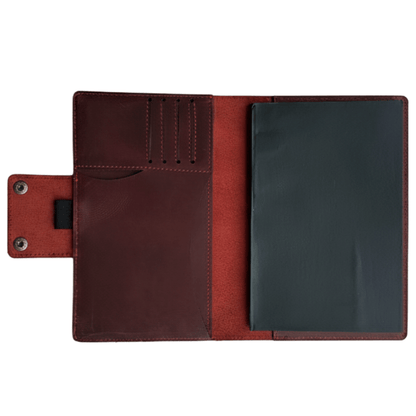 Handcrafted Leather A5 Journal Cover & Refillable Notebook - 