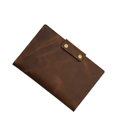 Handcrafted Leather A5 Journal Cover & Refillable Notebook - 