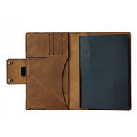 Handcrafted Leather A5 Journal Cover & Refillable Notebook - 