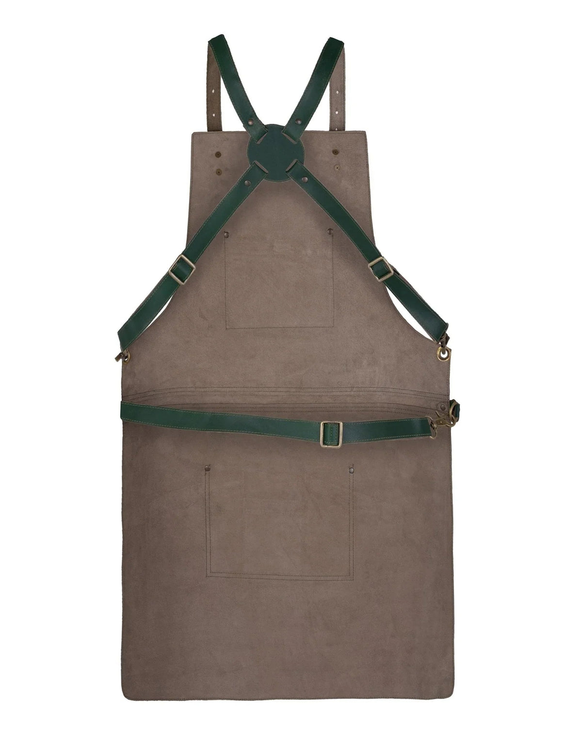 high quality cross back leather apron - butcher apron - bbq apron -