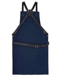 High Quality Cross Back Leather Apron - Butcher Apron - BBQ Apron -