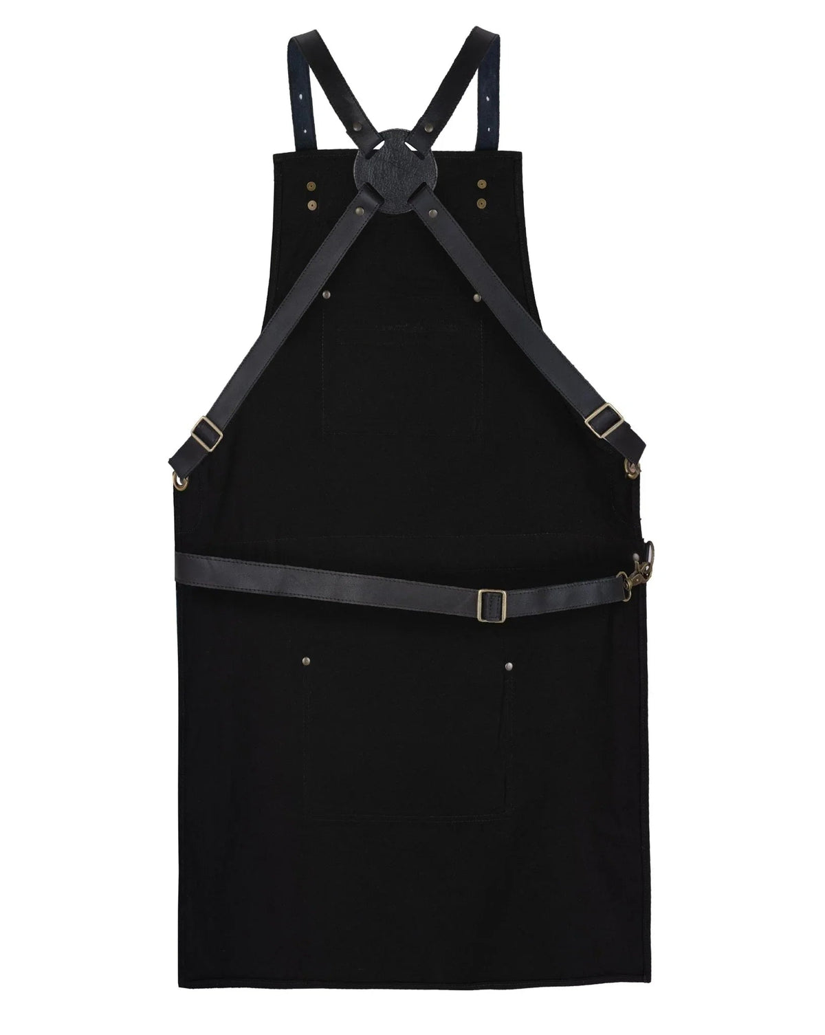 high quality cross back leather apron - butcher apron - bbq apron -