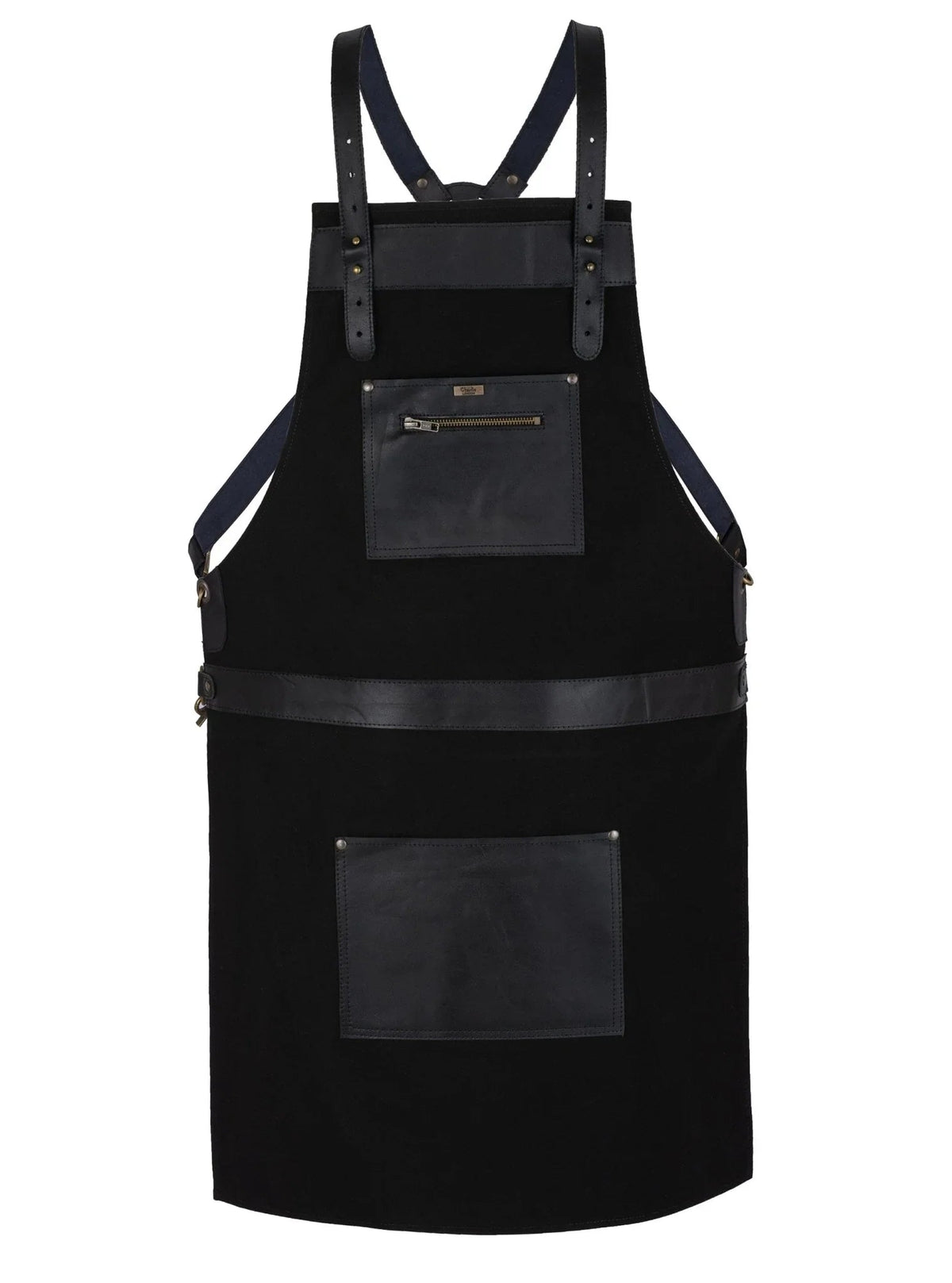 high quality cross back leather apron - butcher apron - bbq apron -