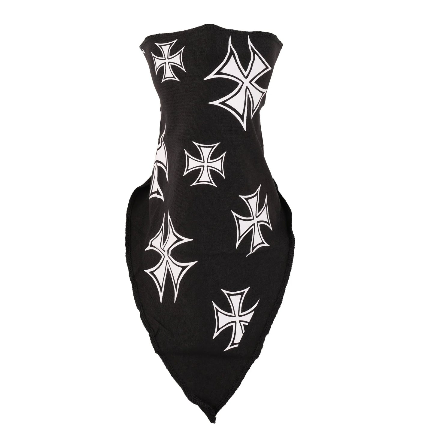 iron cross textile black neck warmer motorcycle - 