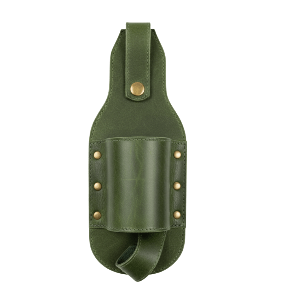 leather beer holster belt – hands - free drink holder - 