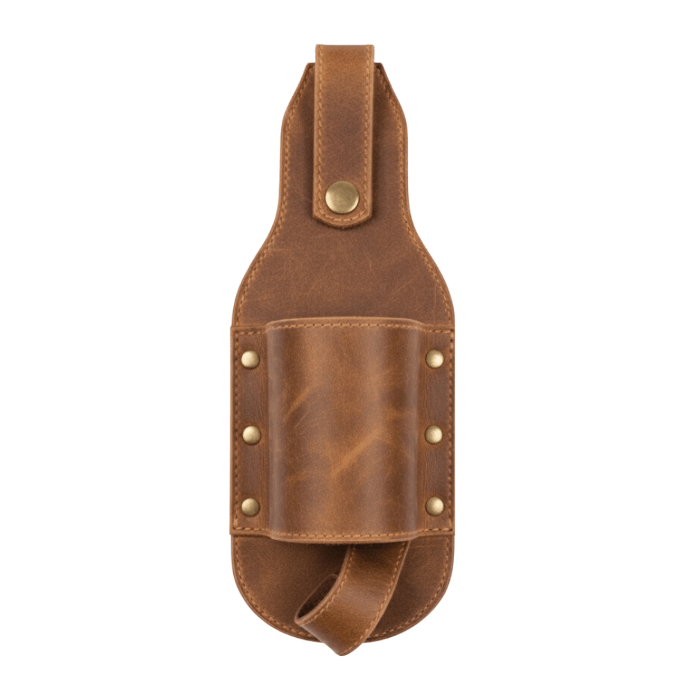 leather beer holster belt – hands - free drink holder - 