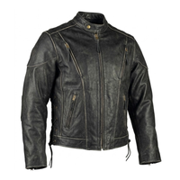 Speedster Retro Brown Cruiser Vented Biker Distressed Leather Jacket Motorcycle