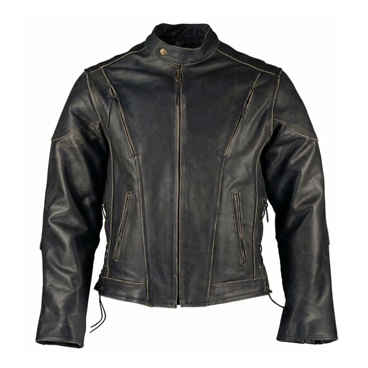 Speedster Retro Brown Cruiser Vented Biker Distressed Leather Jacket Motorcycle