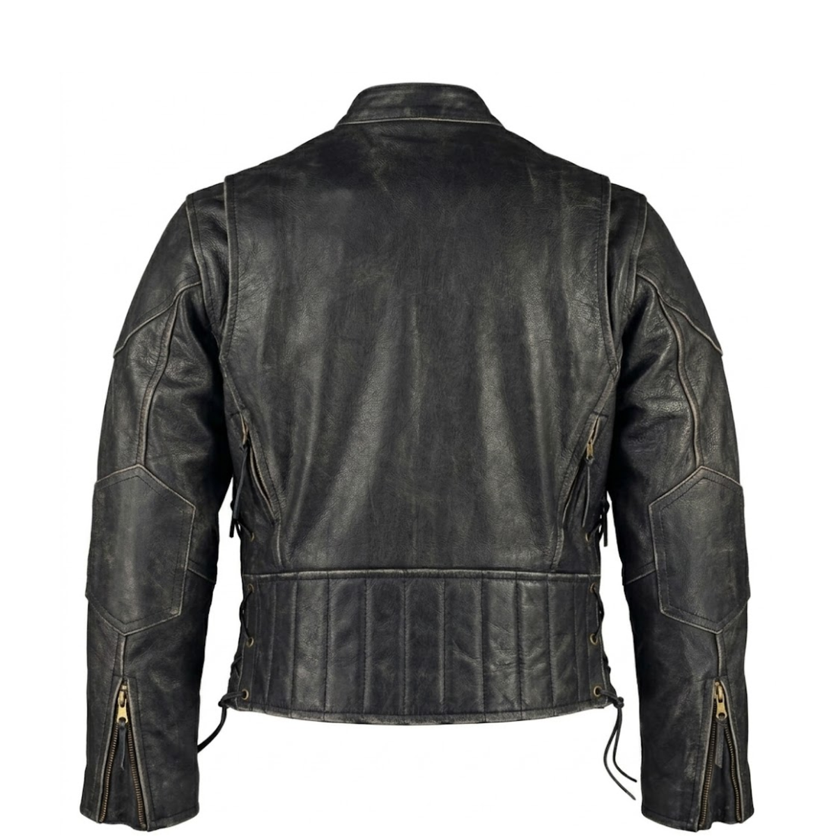 Speedster Retro Brown Cruiser Vented Biker Distressed Leather Jacket Motorcycle