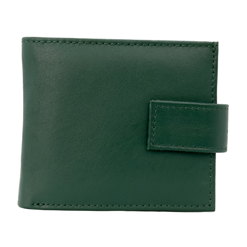 mens tri fold wallet with coin pocket - rfid protected genuine leather with card holder