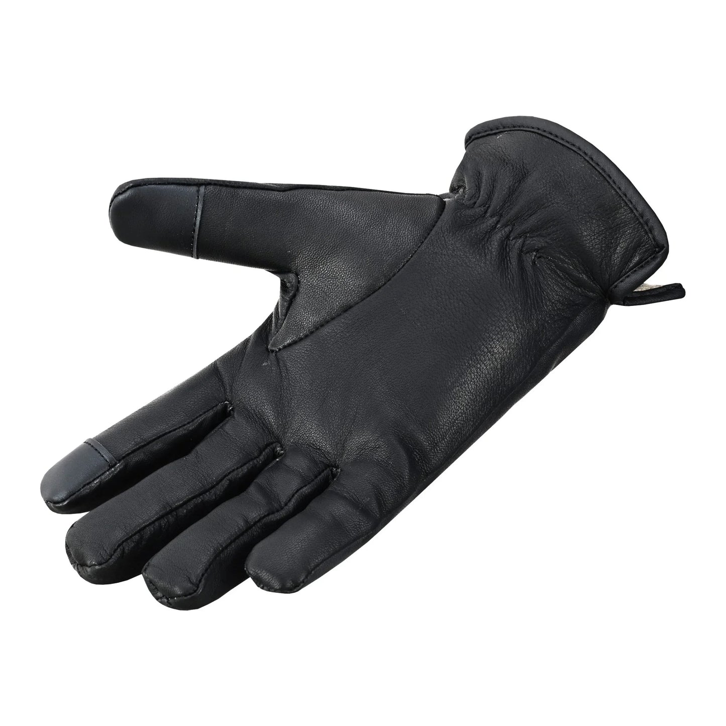 luxury mens leather gloves cashmere lined - soft comfortable lambskin touchsreen - 