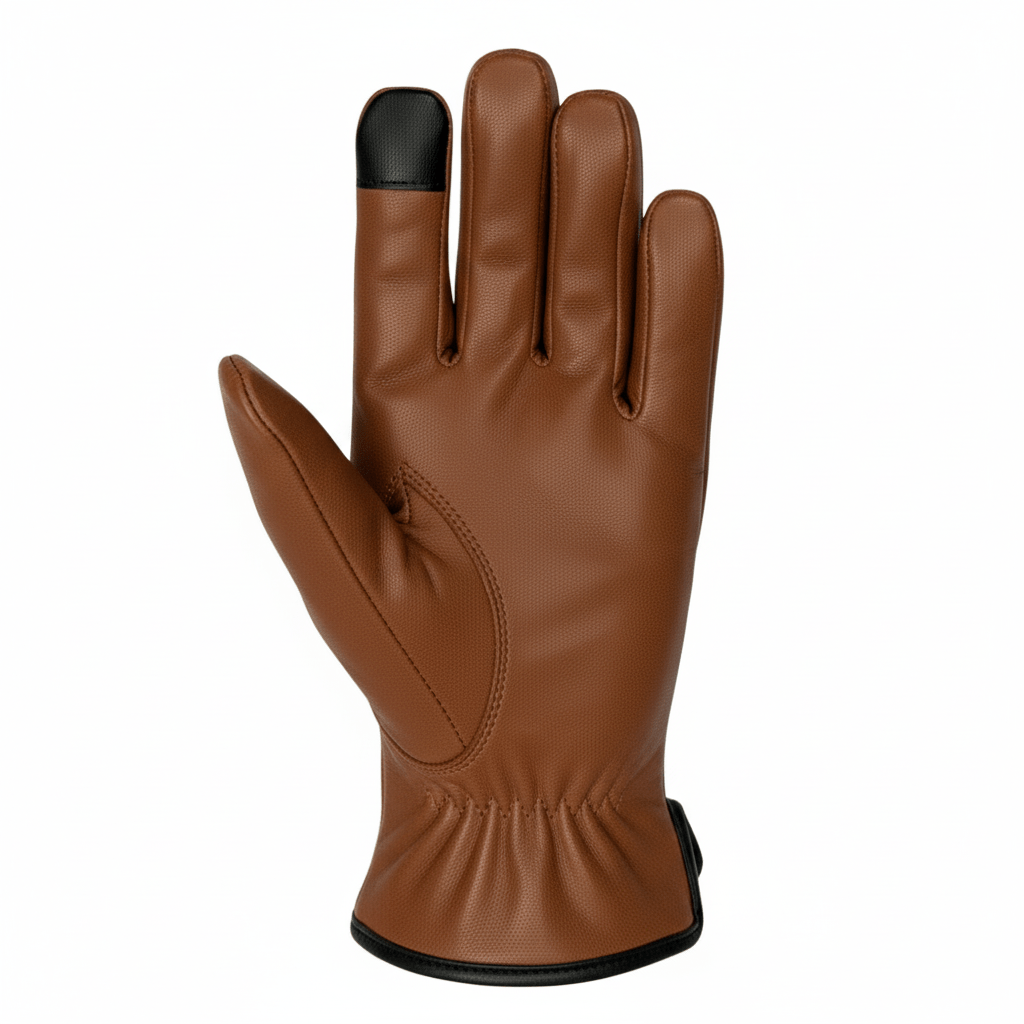 Luxury Mens Leather Gloves Cashmere Lined - Soft Comfortable Lambskin Touchsreen - 