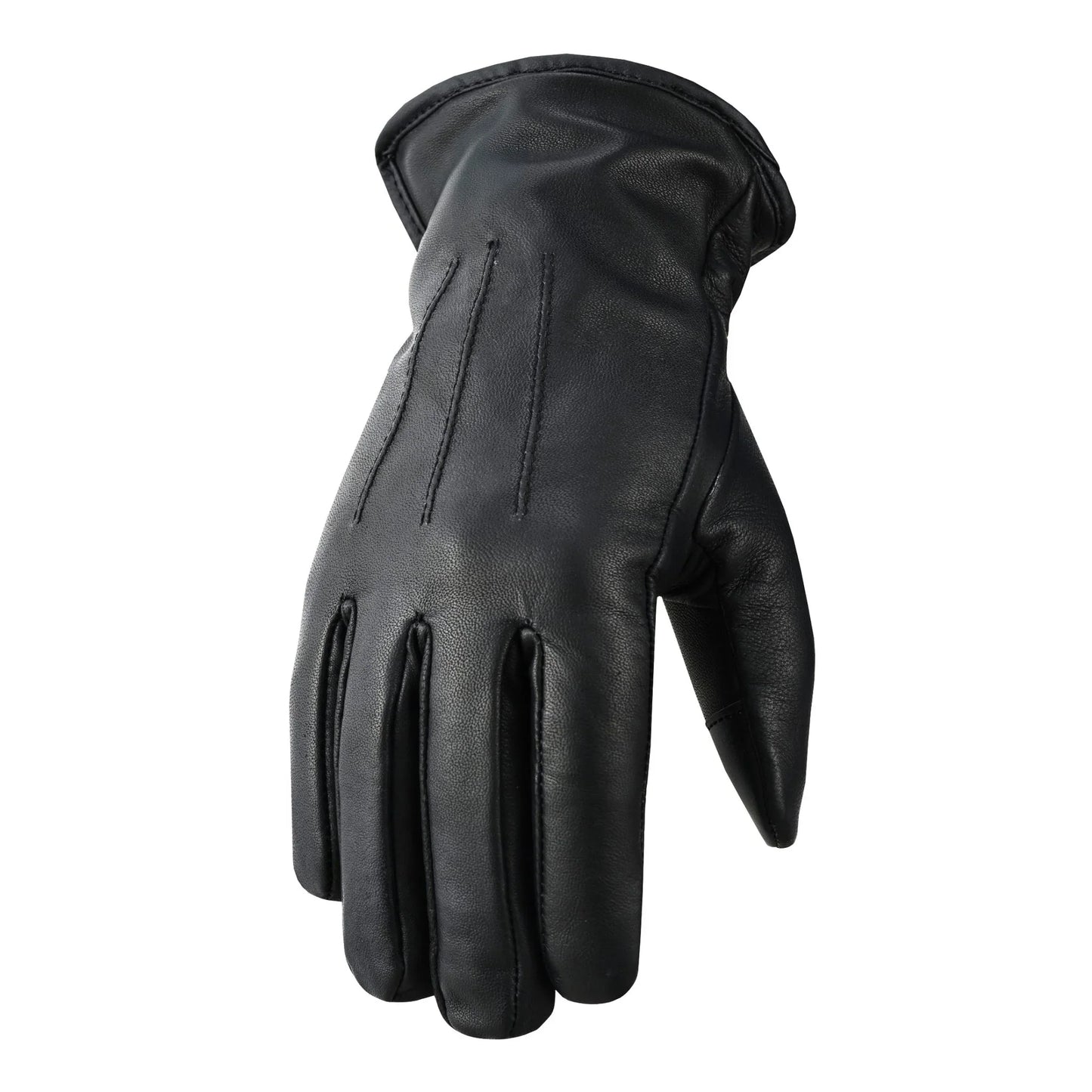 luxury mens leather gloves cashmere lined - soft comfortable lambskin touchsreen - 