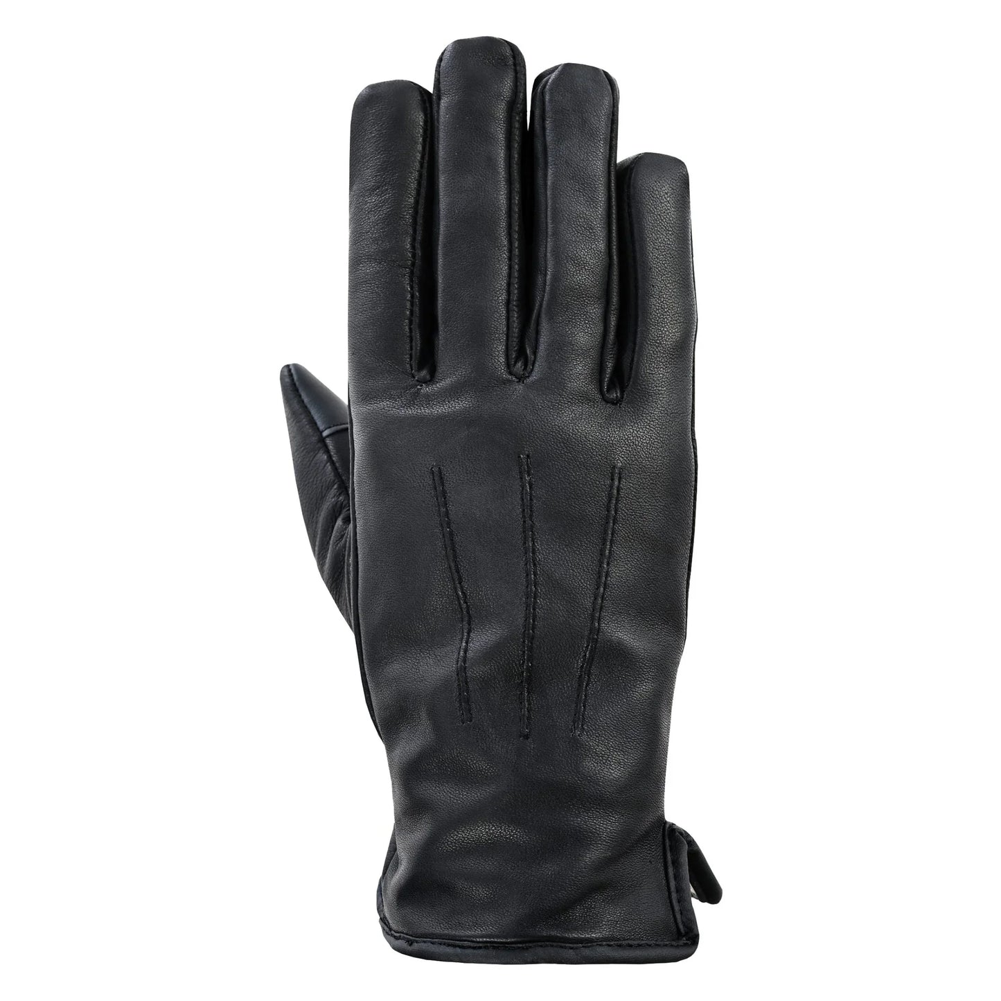 luxury mens leather gloves cashmere lined - soft comfortable lambskin touchsreen - 